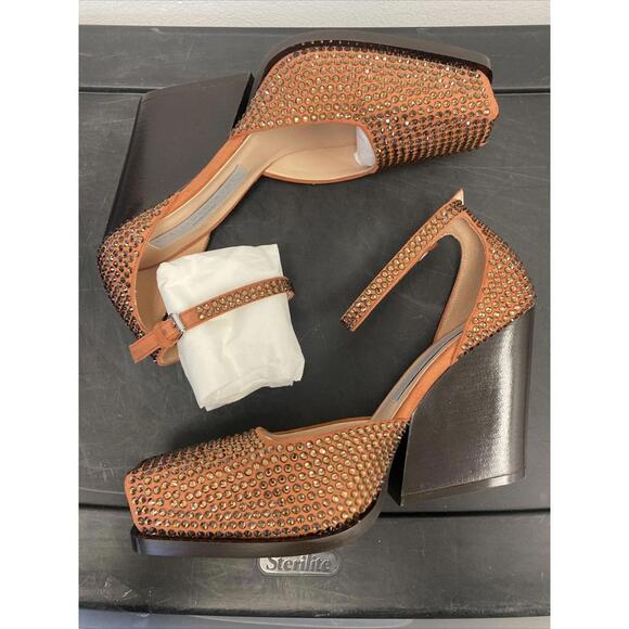 stella mccartney Womens Cowboy Crystal All Over Heels Rust Size 36.5 $1465.00 - Picture 5 of 14